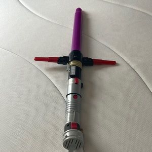 Purple and red lightsaber